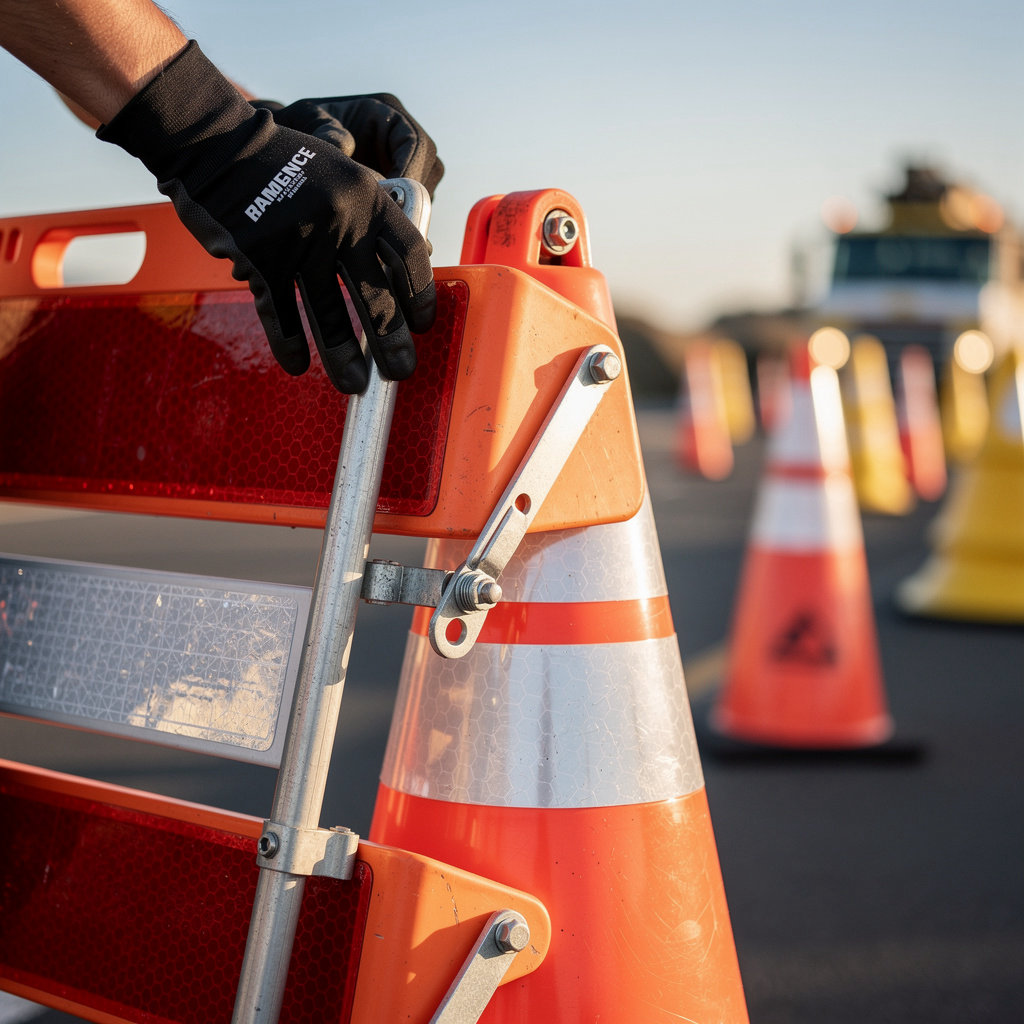 Central Coast Traffic Safety, Inc managing a professional road closure with safety equipment in Santa Maria, CA