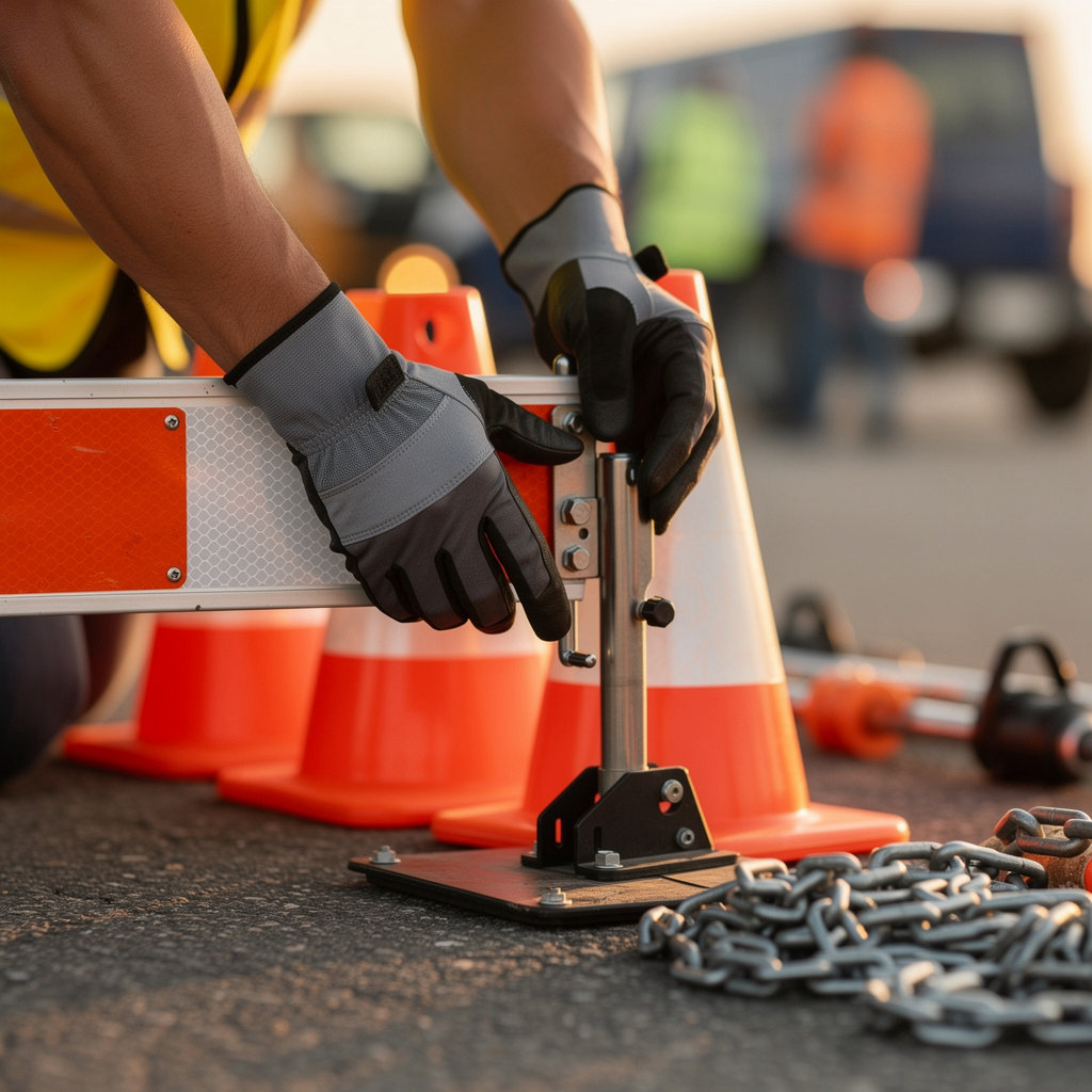 Central Coast Traffic Safety, Inc professional team managing traffic control for a road construction project on the Central Coast